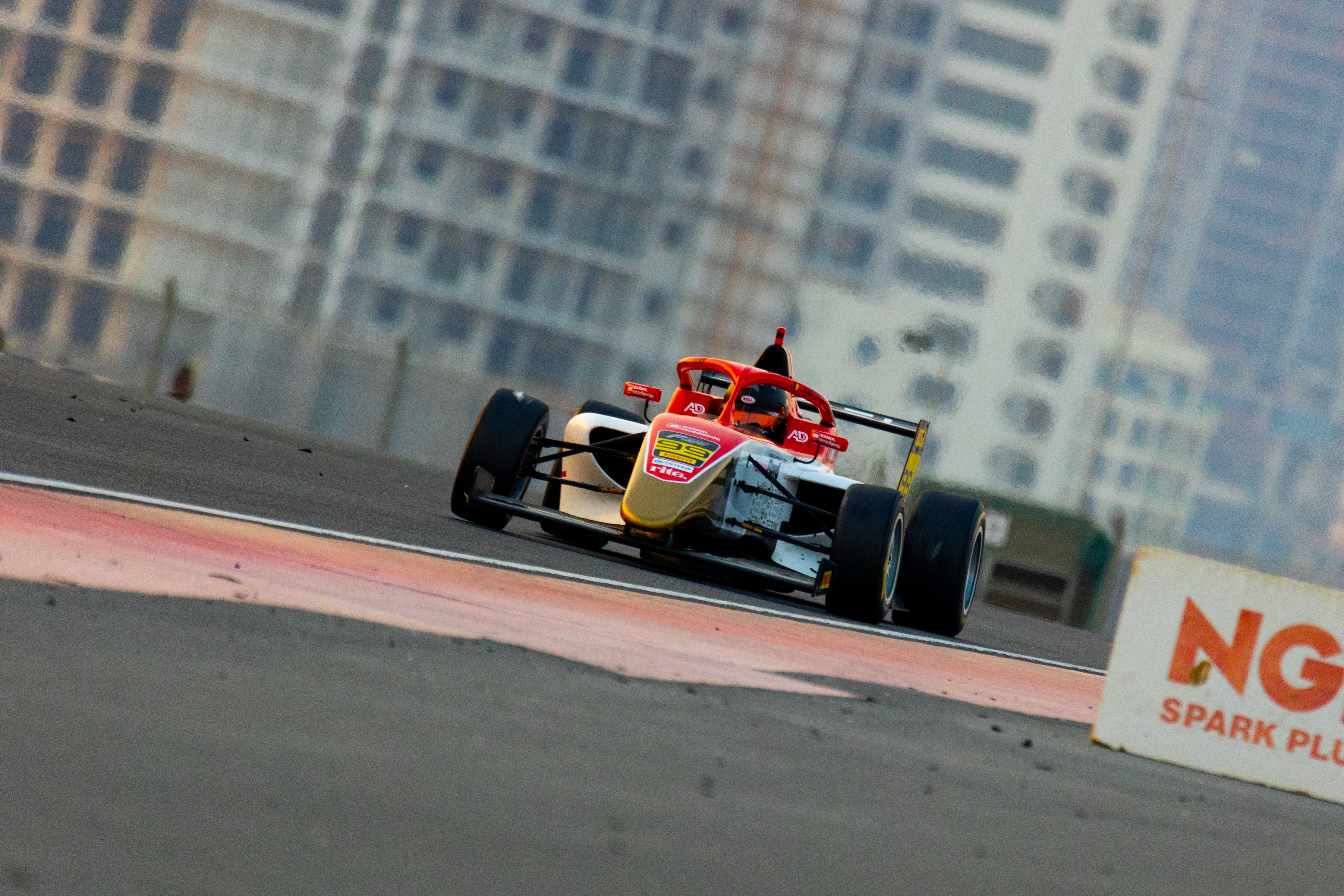 Car #99 on track — Dubai Autodrome