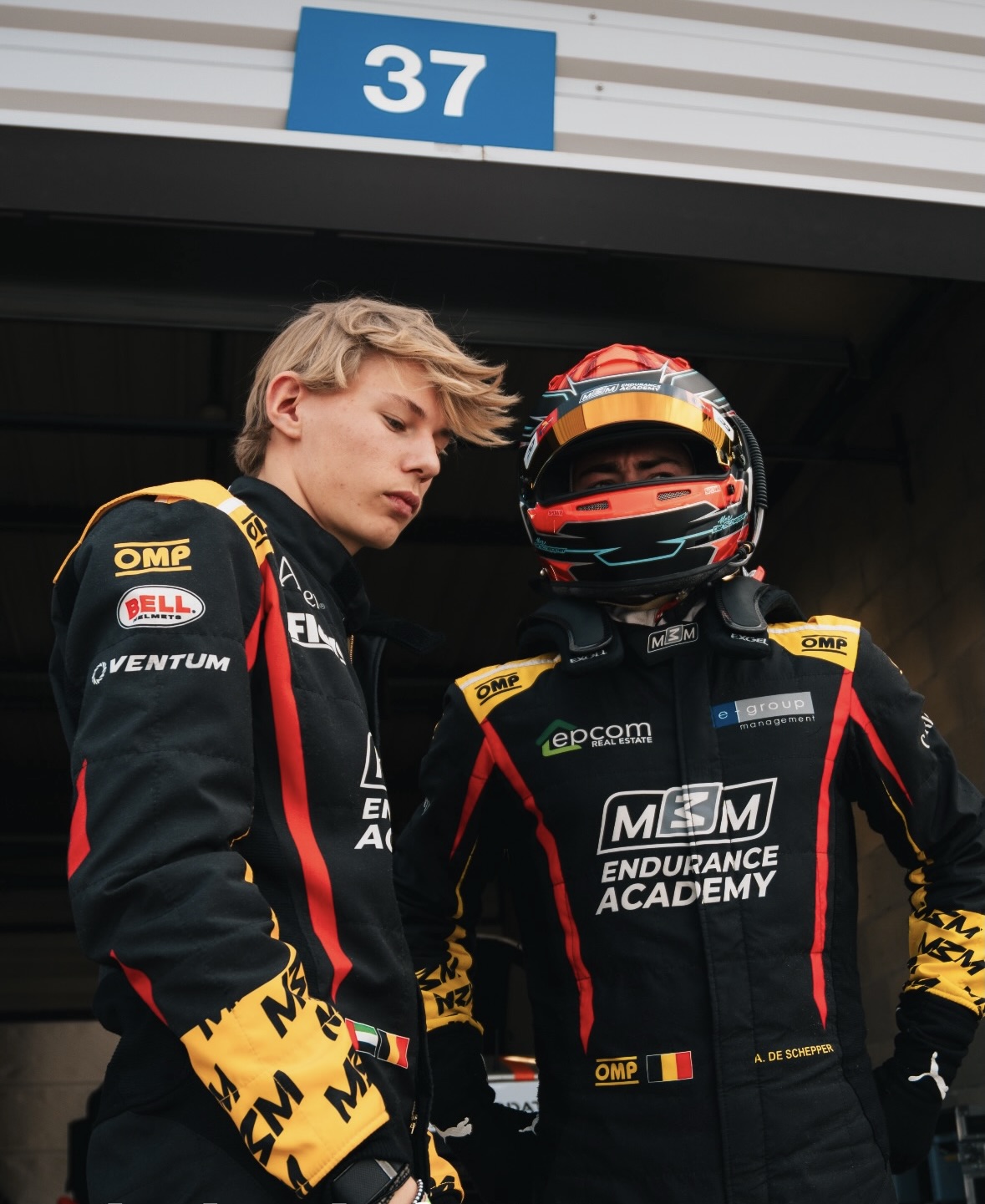 Arthur & teammate — Dijon garage