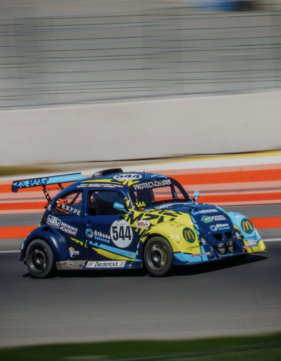 Car #544 at speed